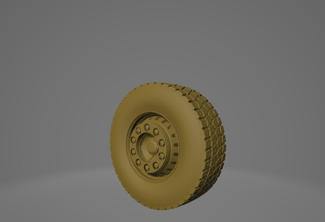 truck wheel tire 3d printing tires 3d print model - Mito3D