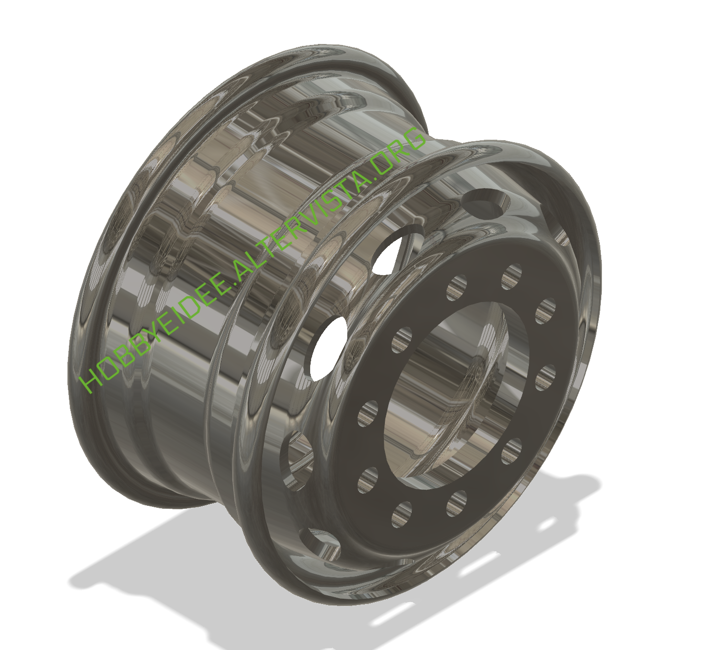 camión ruedas borde neumático llantas 3D print model - Mito3D