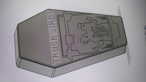 truckgirlt coffin ring halloween 3d print model - Mito3D