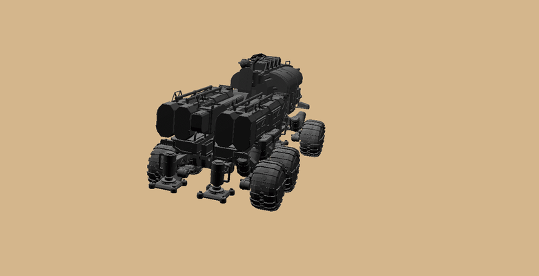 truddy monster space truck work surface exploration moon research mars 3d print model - Mito3D
