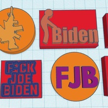 trudeau biden stamps clay play-doh cakes tool justin joe president prime minister loser naughty bad evil demons 3d print model - Mito3D