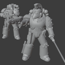 true-scale imperial fist corvus mark vi armor 3d print model - Mito3D