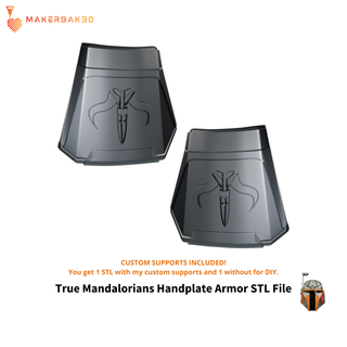 true mandalorian hand armor starwars plate cosplay costume handplate guard mandalorians star war wars 3d print model - Mito3D