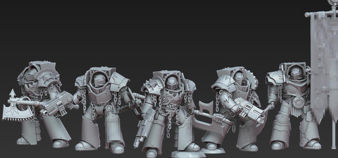truescale butcher boys cata outfit squad reupload Art war hammer 30kworldeater red cataphractii terminator heresy tabletop 3d print model - Mito3D