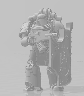 vraie échelle type 3 insoumis ininterrompu bouclier guerriers wargaming espace soldats 3d print model - Mito3D
