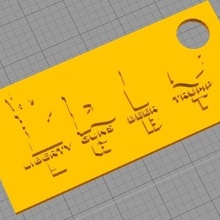 trump keychain sign 3d print model - Mito3D