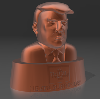 trump mugshot sculpt 3d print model - Mito3D
