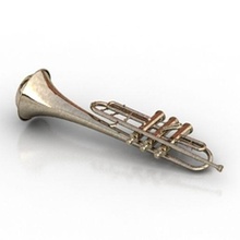trompete musical instrumento 3d print model - Mito3D