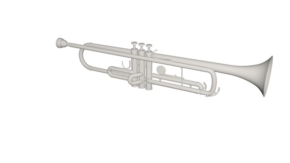 trumpet Game music intrument classic violin 3d game ready print model 3d print model - Mito3D