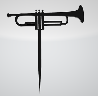 trumpet topper 3d print model - Mito3D