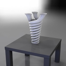 tromba trio - vaso di serie casa il pot fiori vaso- potplant in fiore la decorazione prodotti per camera art moderna design scultura pianta interni 3d print model - Mito3D
