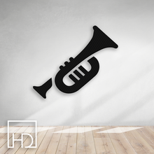 trumpet wall decoration homedetail music drums guitar piano battery musical notes file 3d model electric microphone 3d print model - Mito3D