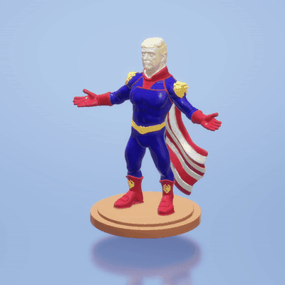 trumpstar donald trump art pr sident usa am rique captain rica h ros marvel 3d print model - Mito3D