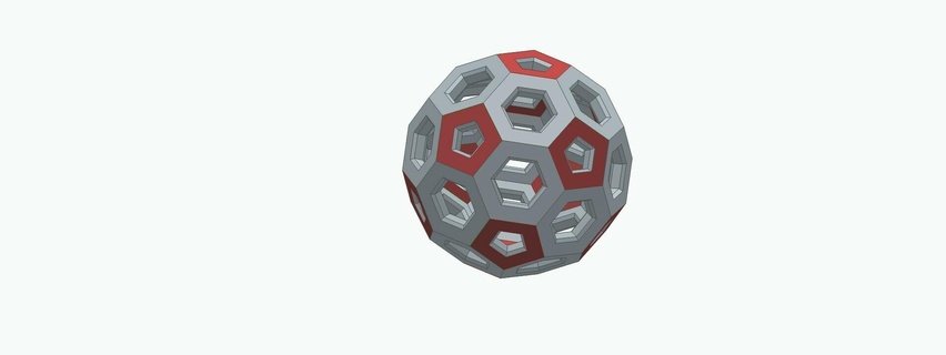 troncato icosaedro calcio palla decorazione 3d print model - Mito3D