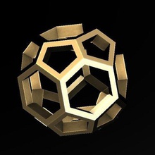 trunkey hexagon sculpture art taiwan dissfiilo deco space hollow frame 3d print model - Mito3D