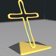 trunkey twisted cross stand jesus christ art taiwan desk table deco faith 3d print model - Mito3D