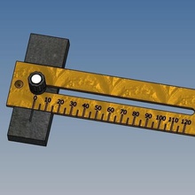 trusquin 120 mm de la herramienta madera carpintería herramientas 3d print model - Mito3D
