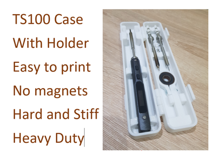 ts100 case holder heavy duty autodesk fusion 360 soldering iron ts 100 diy 3d print model - Mito3D