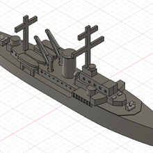 tsingtau - torpido tekne yüzen üs oyun temel wargame gemi II worldwar2 Almanya savaş gemisi floatbase oyunlar oyuncaklar Yönetim Kurulu 3d print model - Mito3D