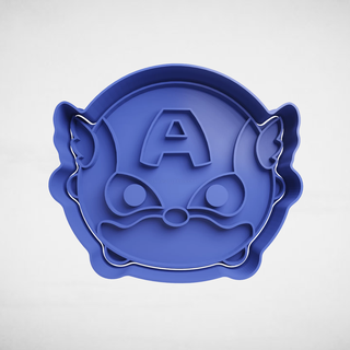 tsum captain america cookie cutter cutters stl molds super heroes superheros marvel 3d print model - Mito3D
