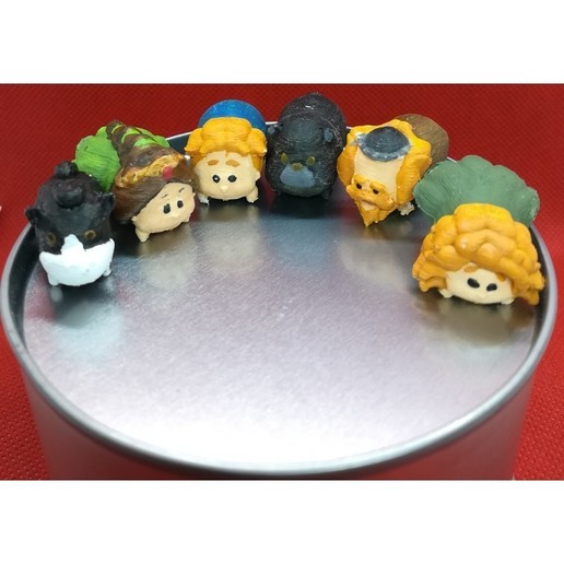 tsum meinen Weg mutig 6 Figuren Spiel Verein Figur Prinzessin disney tsumtsum frei archer arc roux triple Drillinge König Königin celtic magic tragen Rebell merida 3D print model - Mito3D