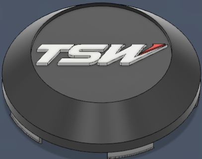 tsw wheel mag center cap hub 3d print model - Mito3D