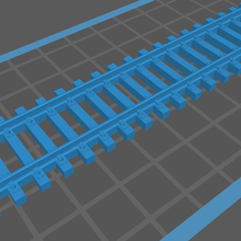 tt scale 1 120 straight railway track architecture train model terrain tillig modelbahn wargame wargaming 3d print model - Mito3D