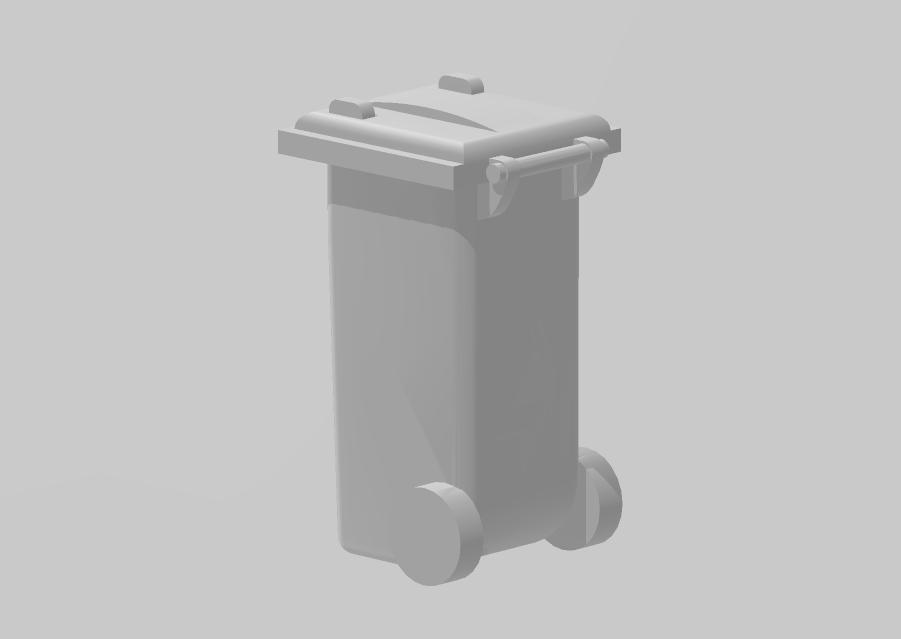 tt poubelle échelle train modèle 1 120 3D print model - Mito3D