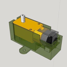 tt amarillo de motor caso cerramiento horizontal la herramienta carcasa electrónica 3d print model - Mito3D
