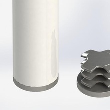 tube cap 25 diametric home 3d print model - Mito3D