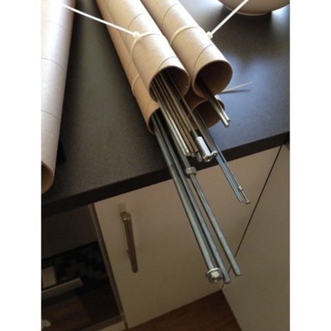 portoir pour tubes la maison les tiges fileté le stockage stock de l'acier rouleau pipe l'organisation 3D print model - Mito3D
