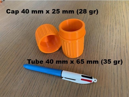 tube screw cap - different size box pet outdoor storage 3d print model - Mito3D