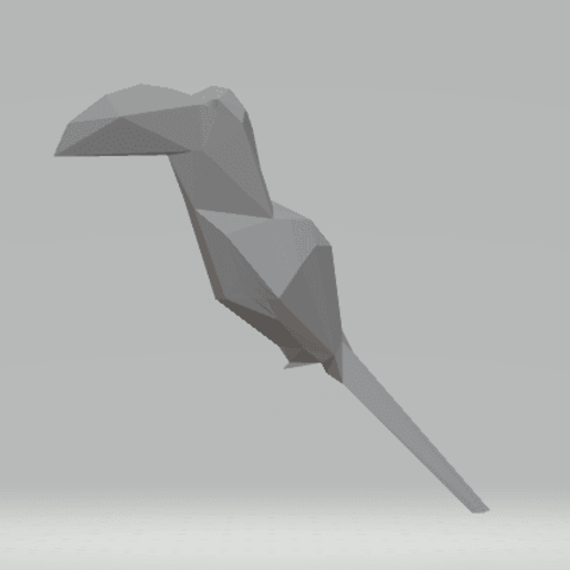 el tucán 3d origami papiroflexia varios tucan baja poli arte de papel art deco aves 3D print model - Mito3D