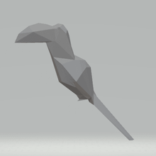el tucán 3d origami papiroflexia varios tucan baja poli arte de papel art deco aves 3d print model - Mito3D