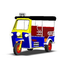 tuk 149 Tayland 3 tekerlekli araba moda tumcult oyuncak hediye sanat ev ofis taksi oyun çocuklar 3d print model - Mito3D