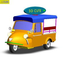 tuk 3 Rad Frosch Auto so Niedlich Mode moralisch ist Kinder thailand Kunst taxi office home Kunst-Spielzeug Geschenk tumcults 3d print model - Mito3D