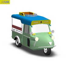 tuk 3 wheel frog car fashion tumcults girl boy kids toy gift art home office taxi thailand game 3d print model - Mito3D