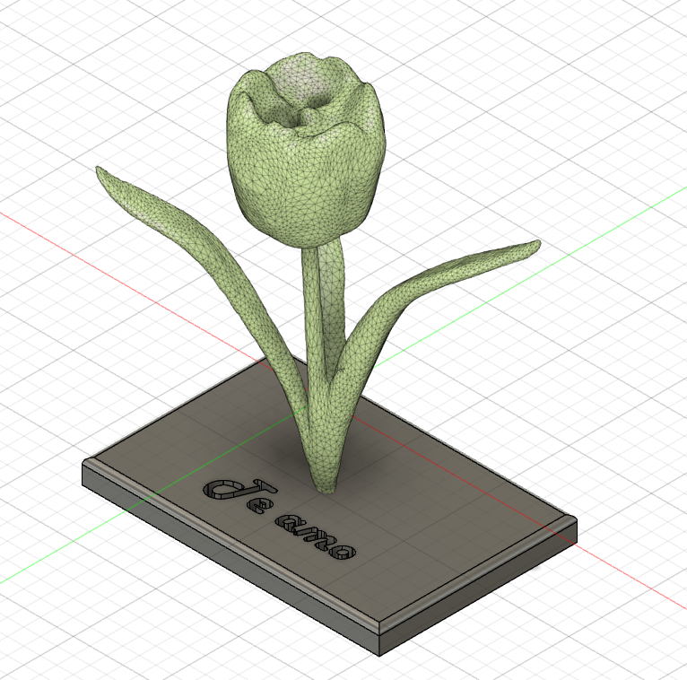 tulipe accueil maison rose l'amour 3D print model - Mito3D