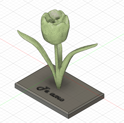 tulipe accueil maison rose l'amour 3d print model - Mito3D