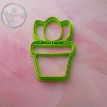 tulip cookie cutter cutting cake cutters stamps cookiecutter frame clay flower bloom 3d print model - Mito3D