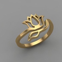 lale yüzük br48 takı değerli lüks kalp Yaprak elmas elmaslar moda altın platin mücevher yazdırılabilir gümüş kokteyl Aşk grup parlak yüzükler kolye 3d print model - Mito3D