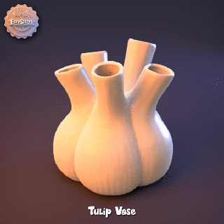 tulip vase supportless print flower pot decoration watertight fennel plant rose pretty organic 3d print model - Mito3D