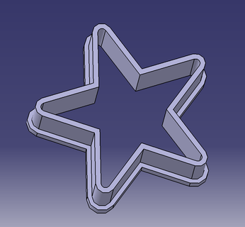 Tunguska Galleta cortador estrella forma sp 0001 galletas chip 3d print model - Mito3D