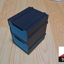 Tunguska dividido gaveta caixa armazenamento 10v 3d print model - Mito3D