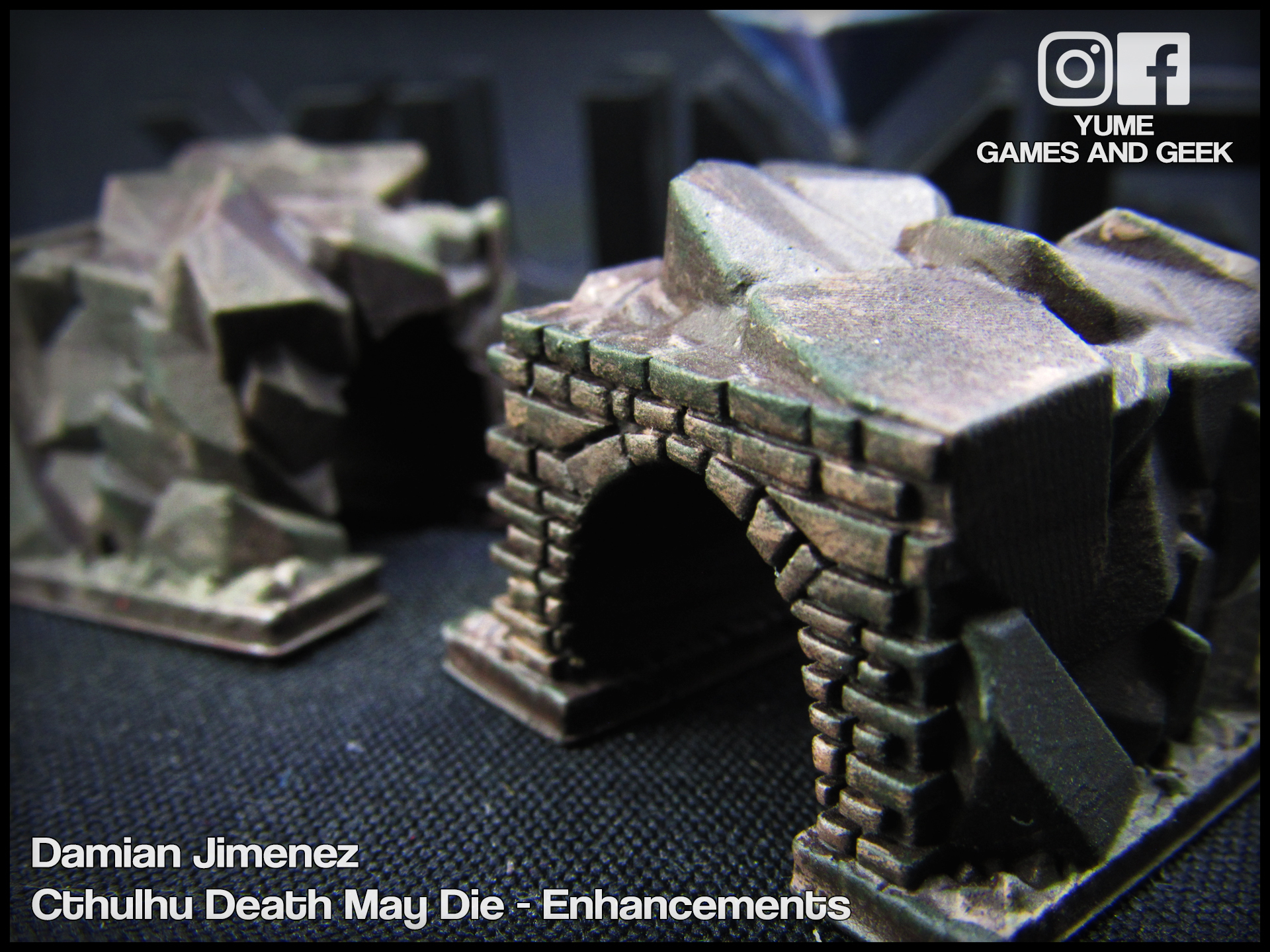 tunnel board games cthulhu death die enhancement game tabletop scenery rpg miniature gloomhaven dnd dungeons dragons 3D print model - Mito3D