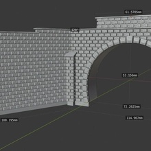 tunnel Entrata 2 corsia scala treno n 1 160 modello linee ferroviarie 3d print model - Mito3D