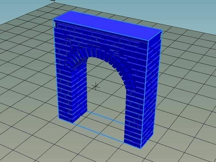tunnel portal 1 track gauge 1 220 Architecture buildings_structures  3d print model - Mito3D