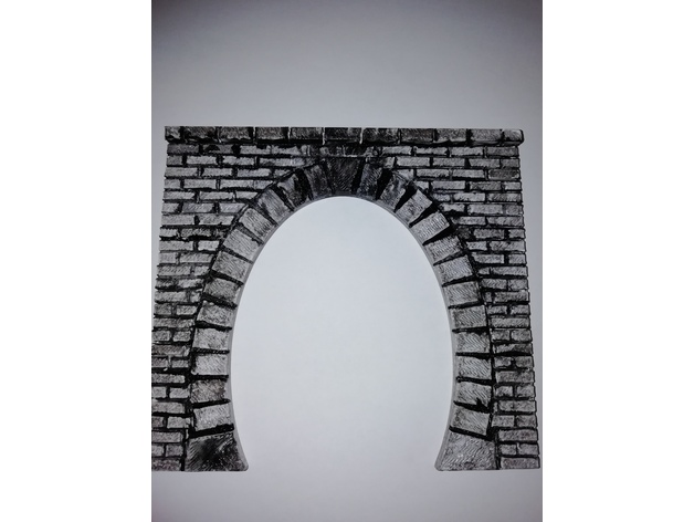 tunnel portal h0 trains diorama art 3D print model - Mito3D