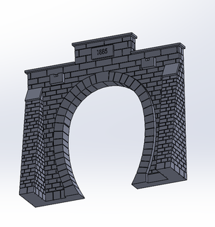 tünel portal tt tren model 3d print model - Mito3D