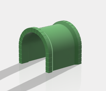 tunnel train flexible track trencity magictracks brio 3d print model - Mito3D